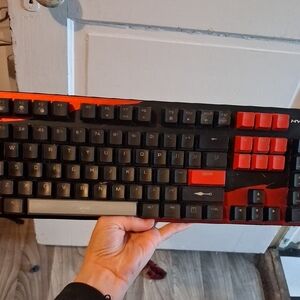 Red and Black Gaming Keyboard RGB Lightup